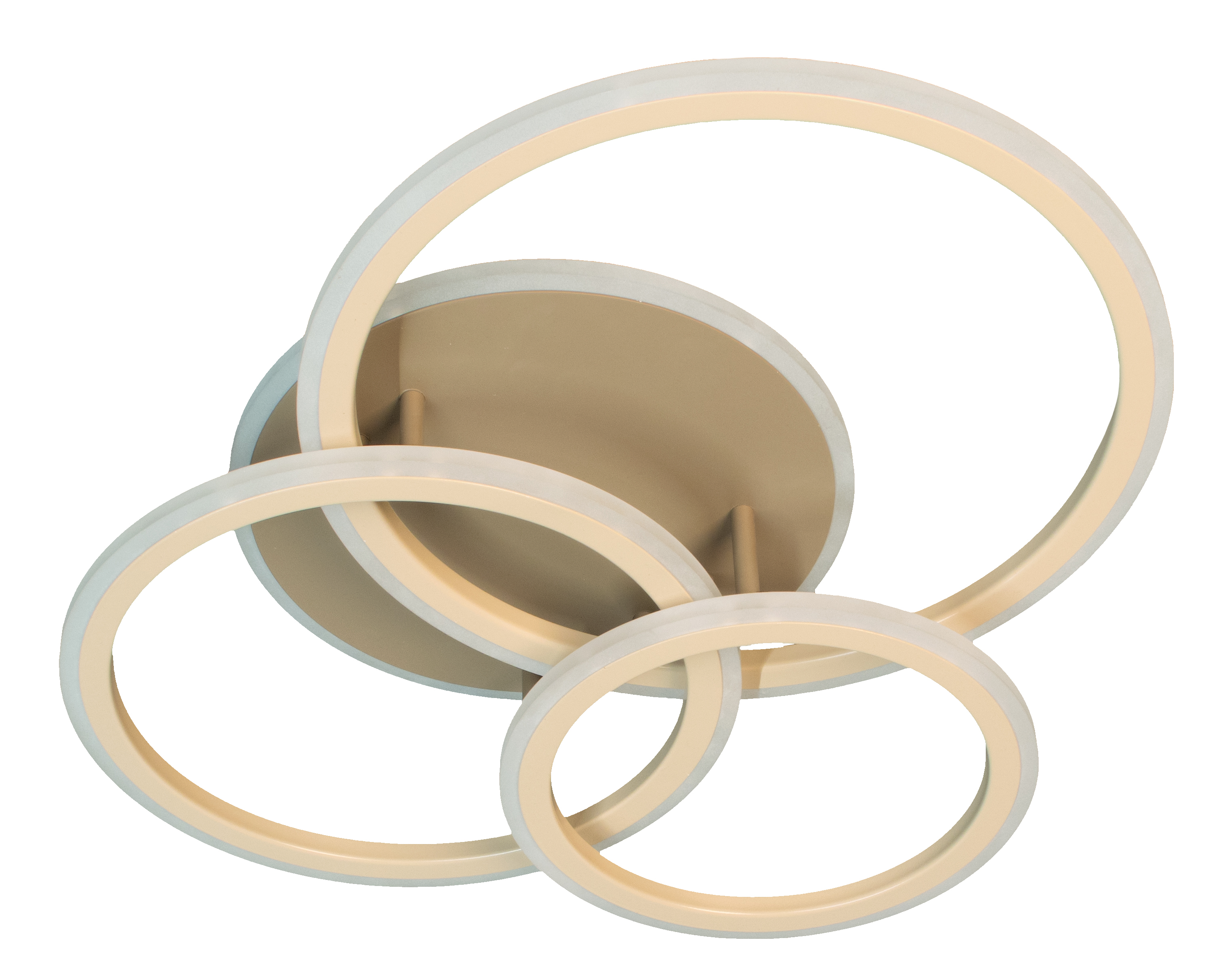 Fischer & Honsel LED-Deckenleuchte GELDER 1-flammig in Farbe Metall dark-greige/Acryl satiniert, Deckenleuchte, Ringschirm, LED, Beleuchtung, Neutralgrau