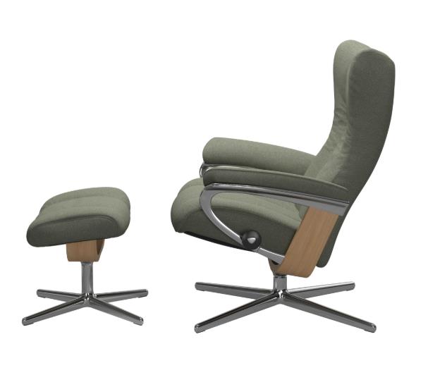 Stressless Sessel mit Hocker WING ca. B84 H103 T120 cm in Stoff Lotus 90 green Stressless Sessel mit Hocker WING ca. B84 H103 T120 cm in Stoff Lotus 90 green