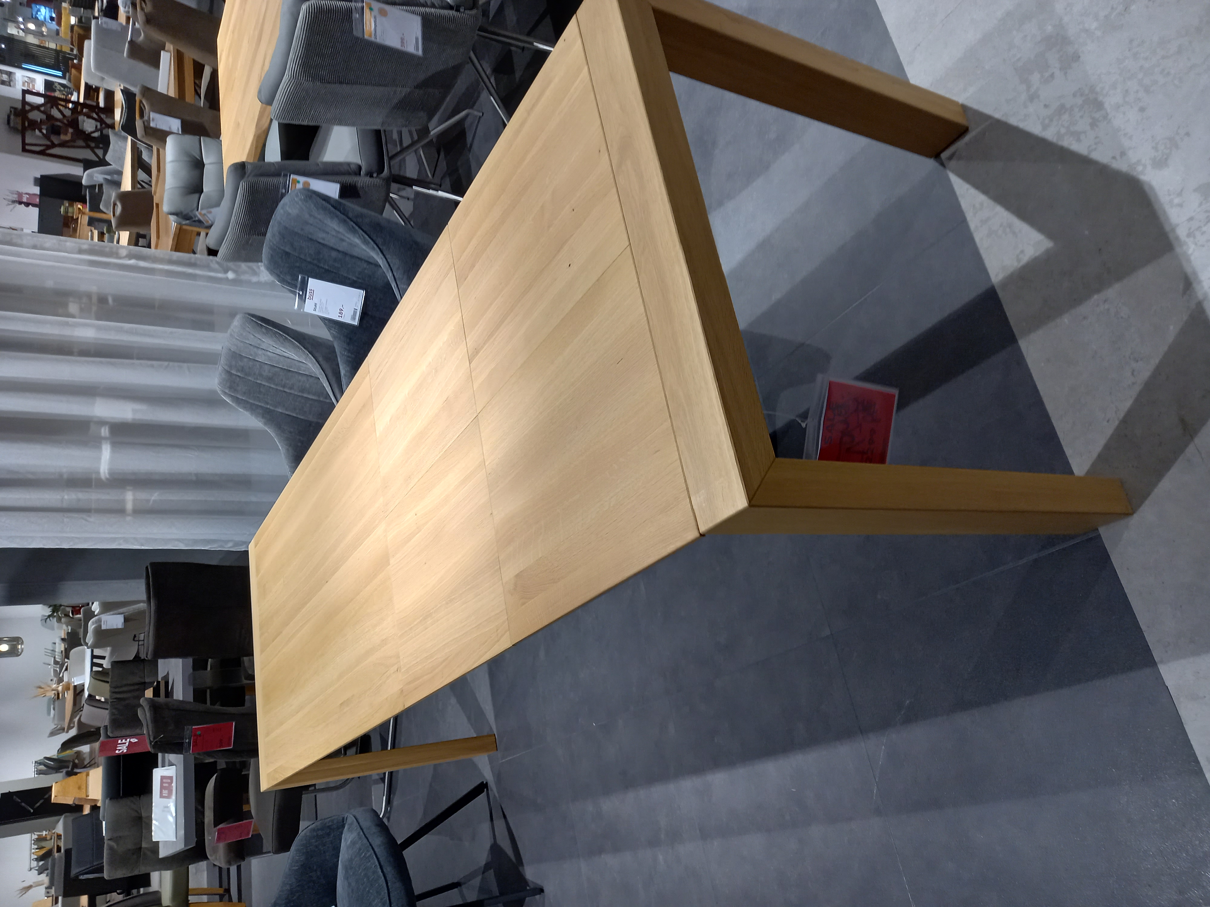 Dudinger Esstisch EMMA ca. 140x80 cm, H:76 cm in Eiche bianco geölt, Moebel, Tabelle, Tischplatte, Holz, Stuhl