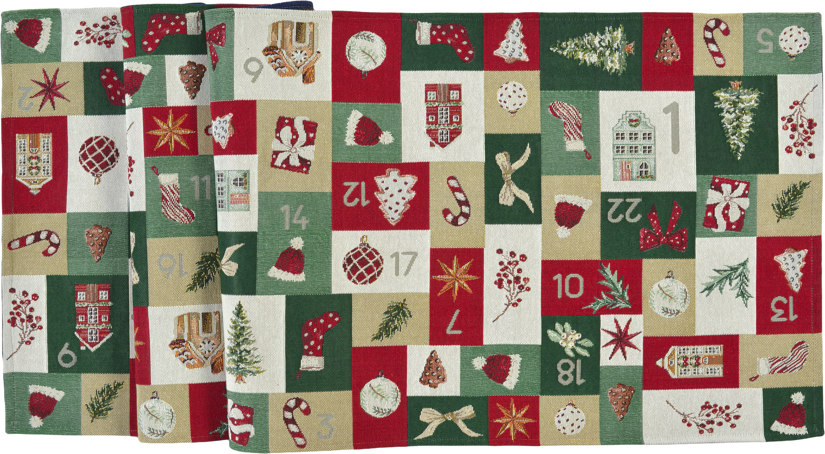 Sander Tischläufer XMAS CALENDAR ca. 49x143cm in Farbe original