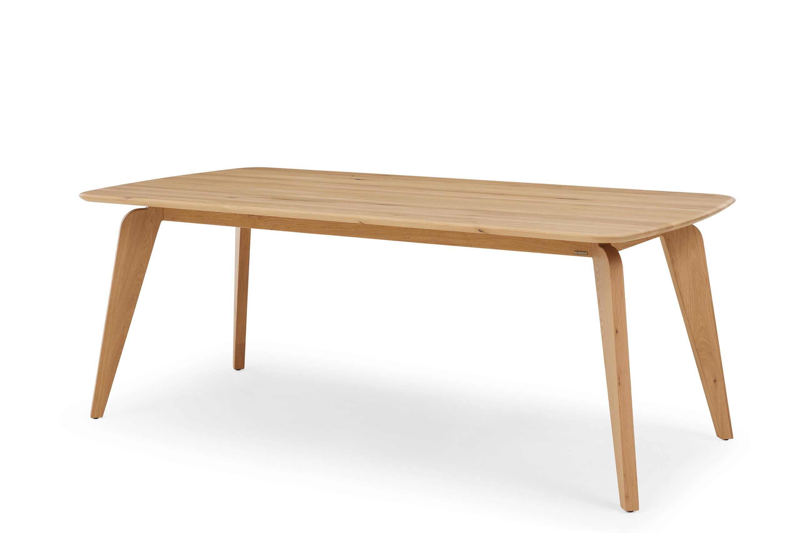 Musterring Esstisch TJARK in Eiche massiv satin matt lack., Esstisch, Holz, Runde, Naturholz, Gleiterfuß