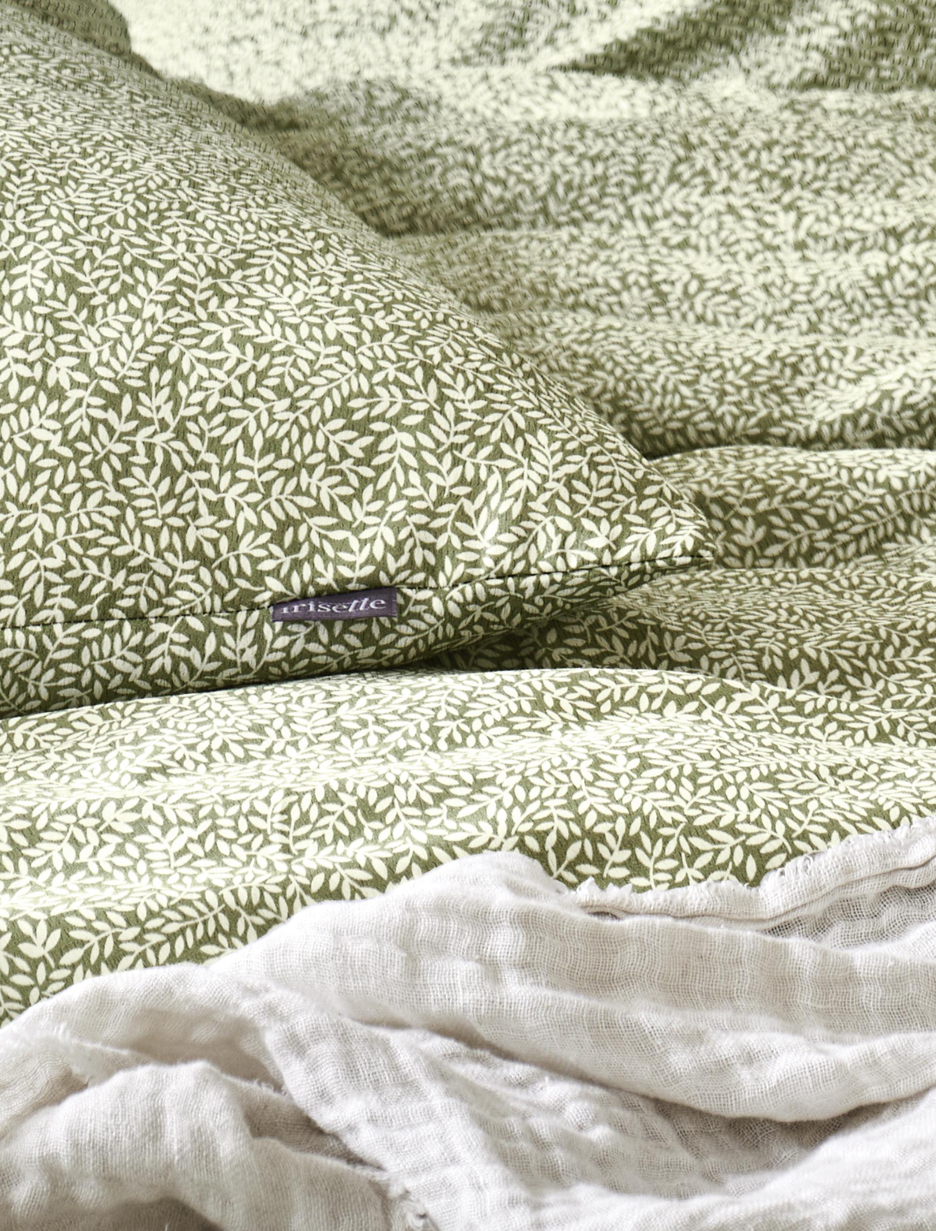 Irisette Seersucker Bettwäsche EASY ca. 155x220cm in Farbe grün