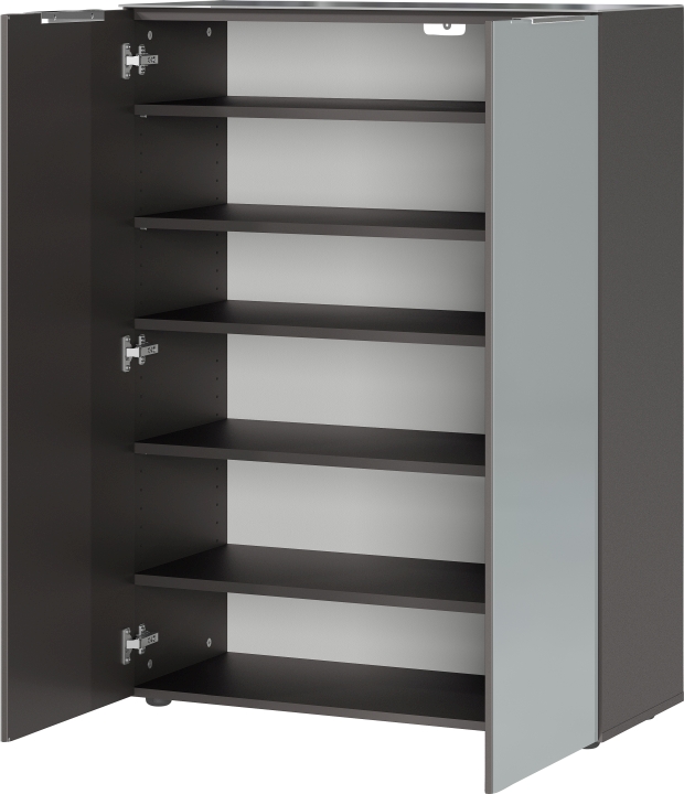 Germania Schuhschrank GW-Genova in Farbe Graphit/Silbergrau