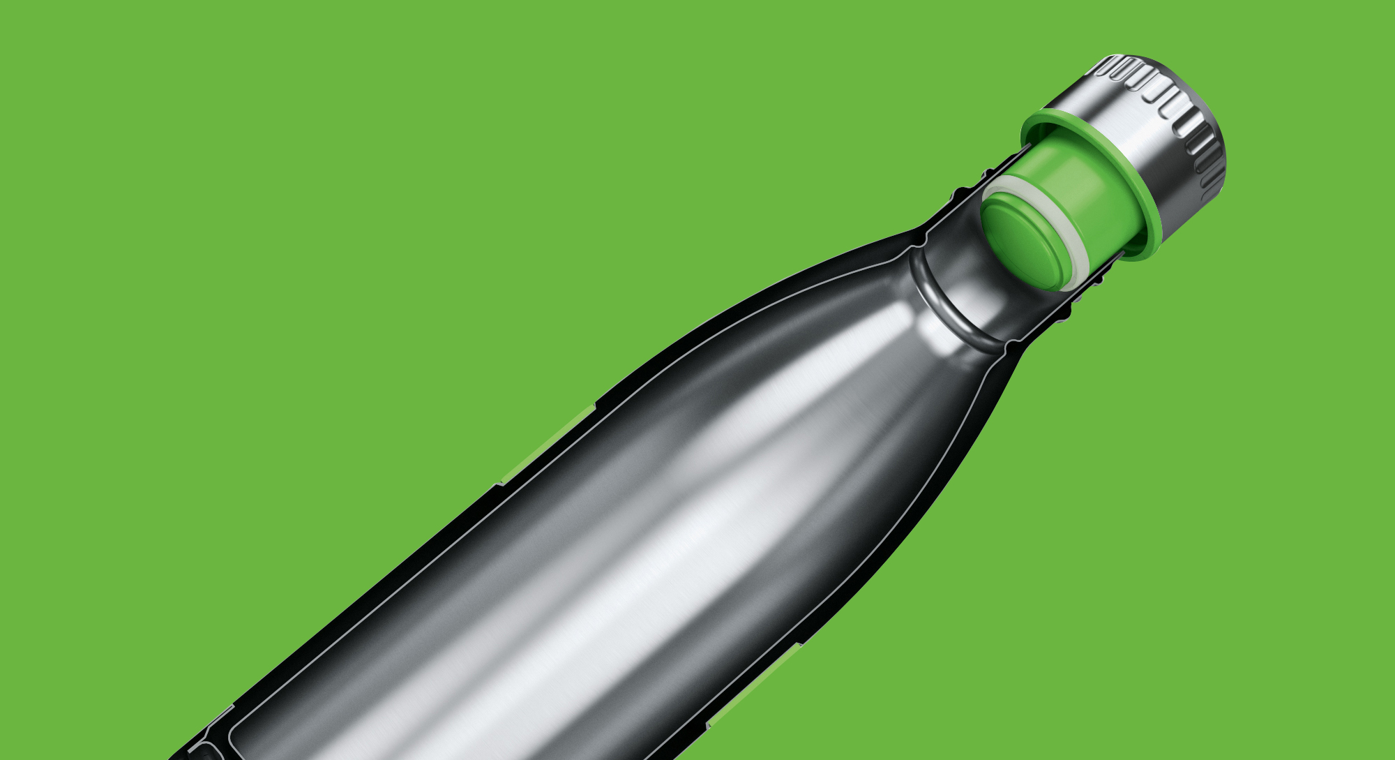 boddels Trinkflasche Twee 500ml in Apfelgrün
