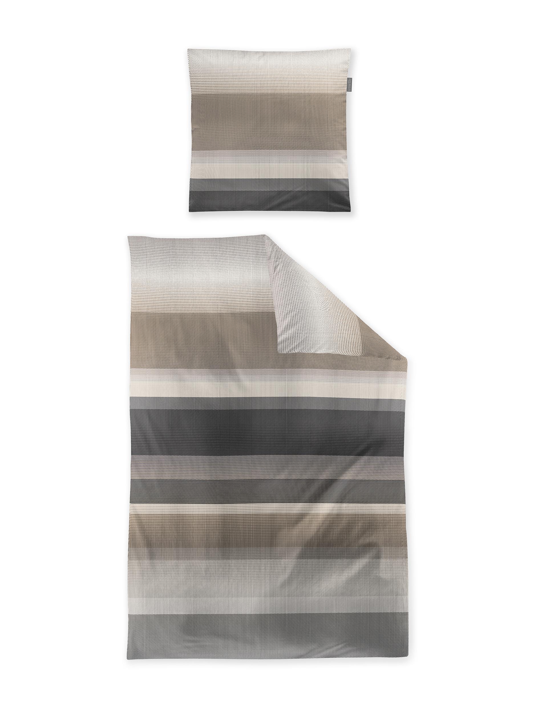 Irisette Mako-Satin Bettwäsche WAVE ca. 155x220cm in Farbe natur