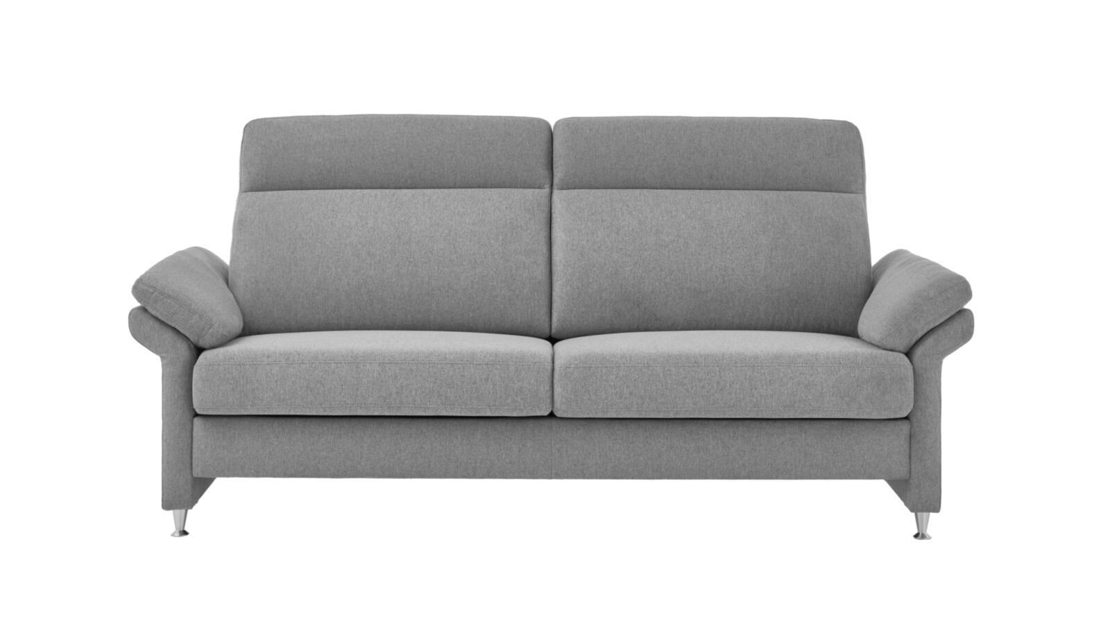 Carina 3-Sitzer Sofa PRIMUS ca. B196 H103 T89 cm in Stoff Mono light grey PG: 2/6, Couch, Mobiliar, Kissen, Dekoration für Zuhause