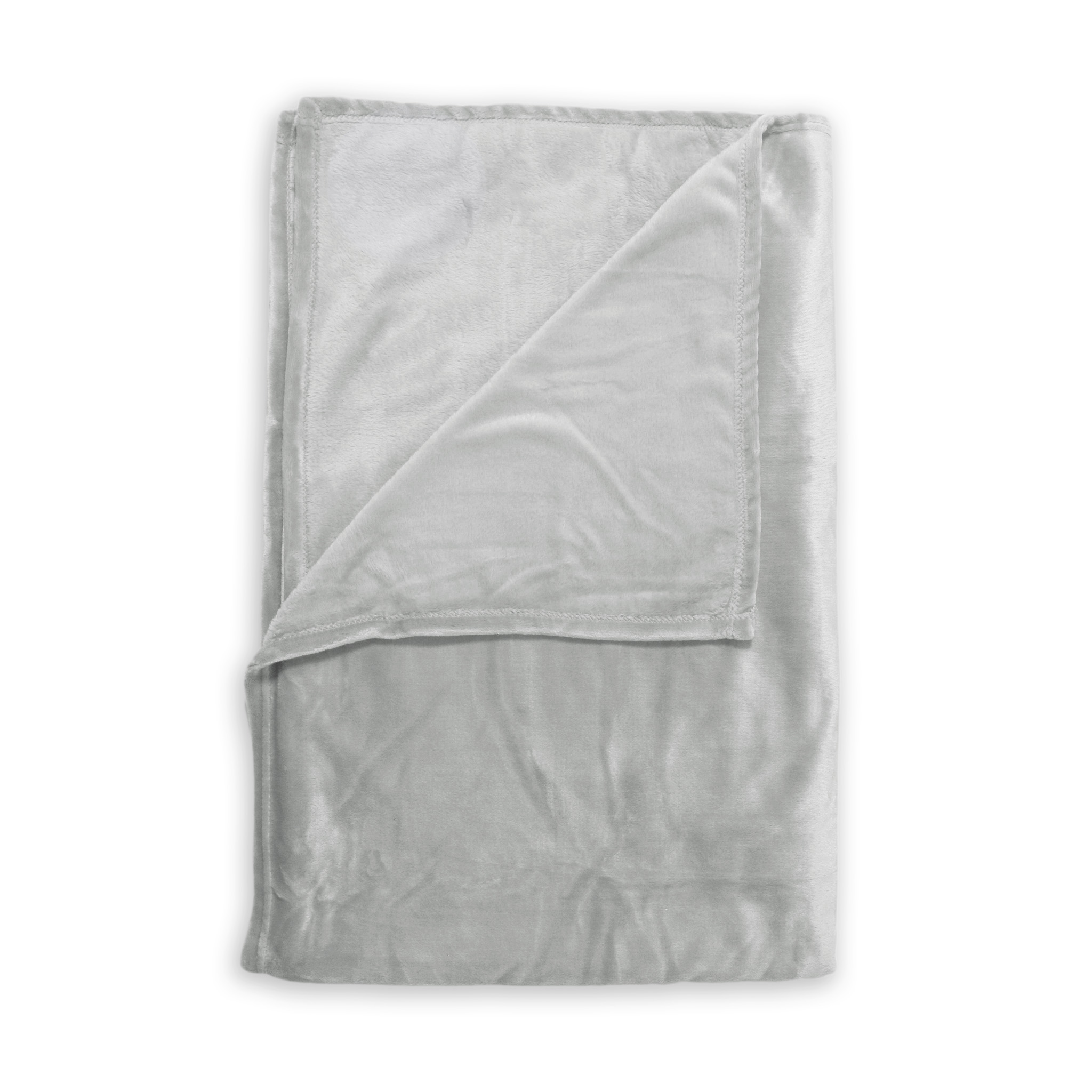 Plaid Cara 140x200cm CARA in Grau, Bettdecke, Bettlaken, Fleece, Graue Decke, Wohntextilien