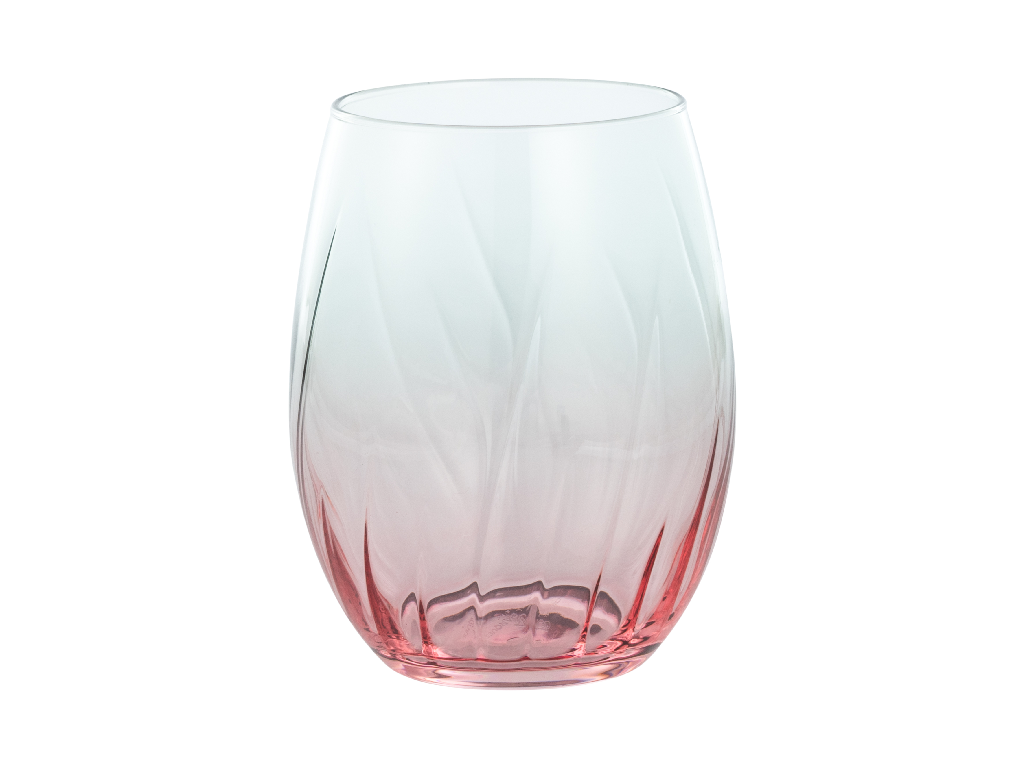 CreaTable Longdrinkglas Swirly 4-tlg., glas, tumbler, rosé-glas, gedreht, mehrfarbig
