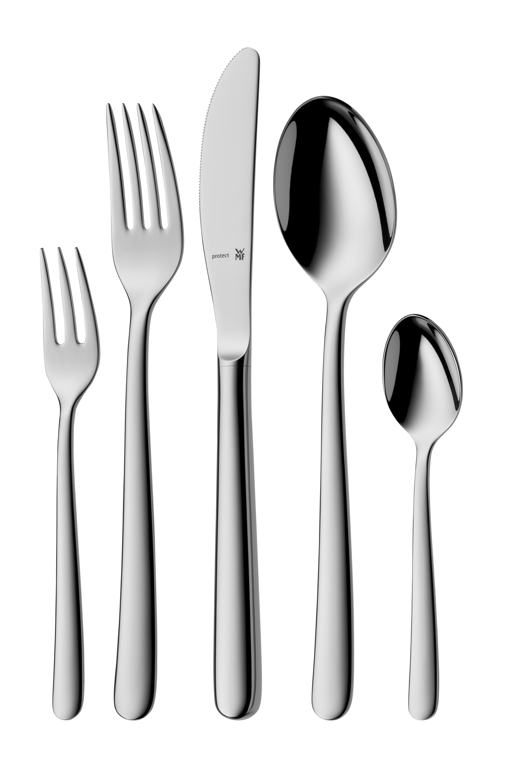 WMF Kult Plus Besteck-Set, 30-teilig, Cromargan protect® in poliertem Edelstahl WMF Kult Plus Besteck-Set, 30-teilig, Cromargan protect® in poliertem Edelstahl, Gabel, Besteckset, Stahl, 4-teilig, Löffel