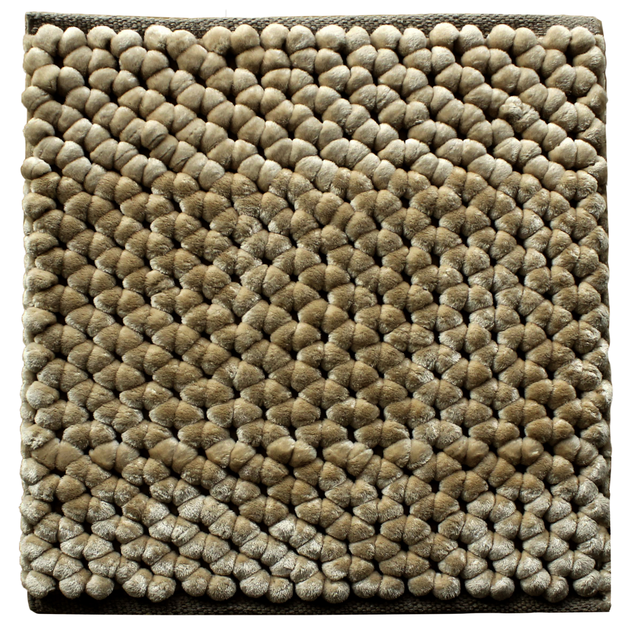 Badematte Lusso 60x60cm in Real Taupe Badematte Lusso 60x60cm in Real Taupe, Teppich, Kunststoffkugeln, Zellkugel, Textil, Münzkugeln