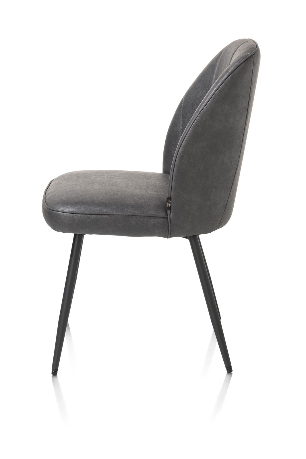 Henders & Hazel Stuhl Leo Stoff Grau Henders & Hazel Stuhl LEO ca. B52 H87 T51 cm in Stoff Microf. Pala anthrazit