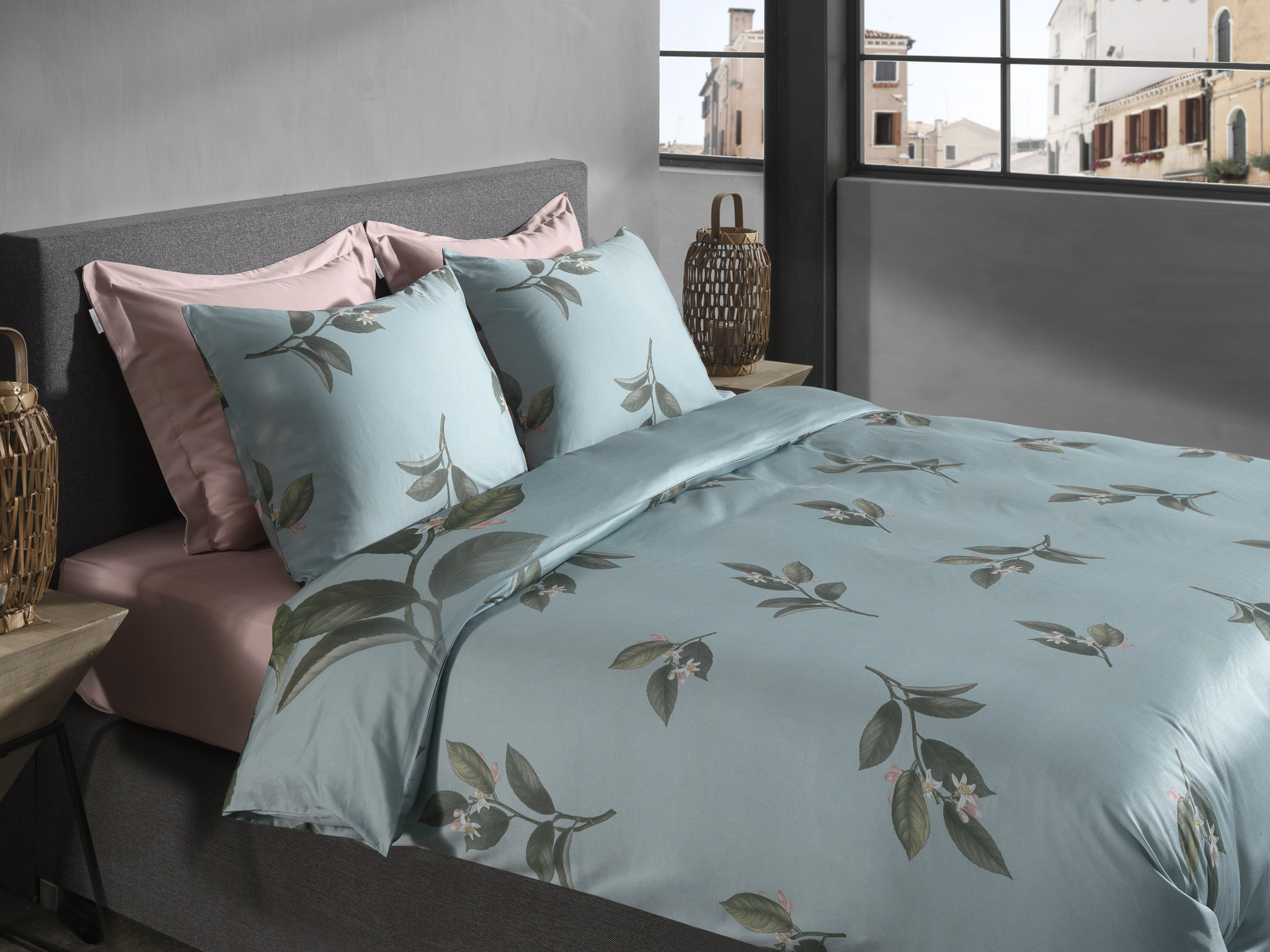 Heckettlane Bettwäsche ca. 155x220cm in Farbe Blue