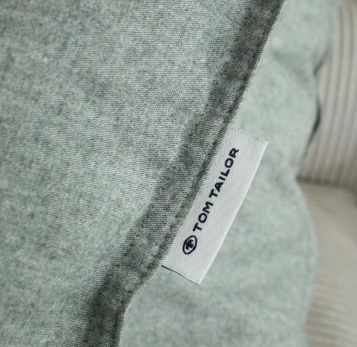 Tom Tailor Bettwäsche Melange Tom Tailor ca. 155x220cm in ca.80x80/155x220cm soft grey, Dekoration für Zuhause, Leinen, Kleidung, Hosen