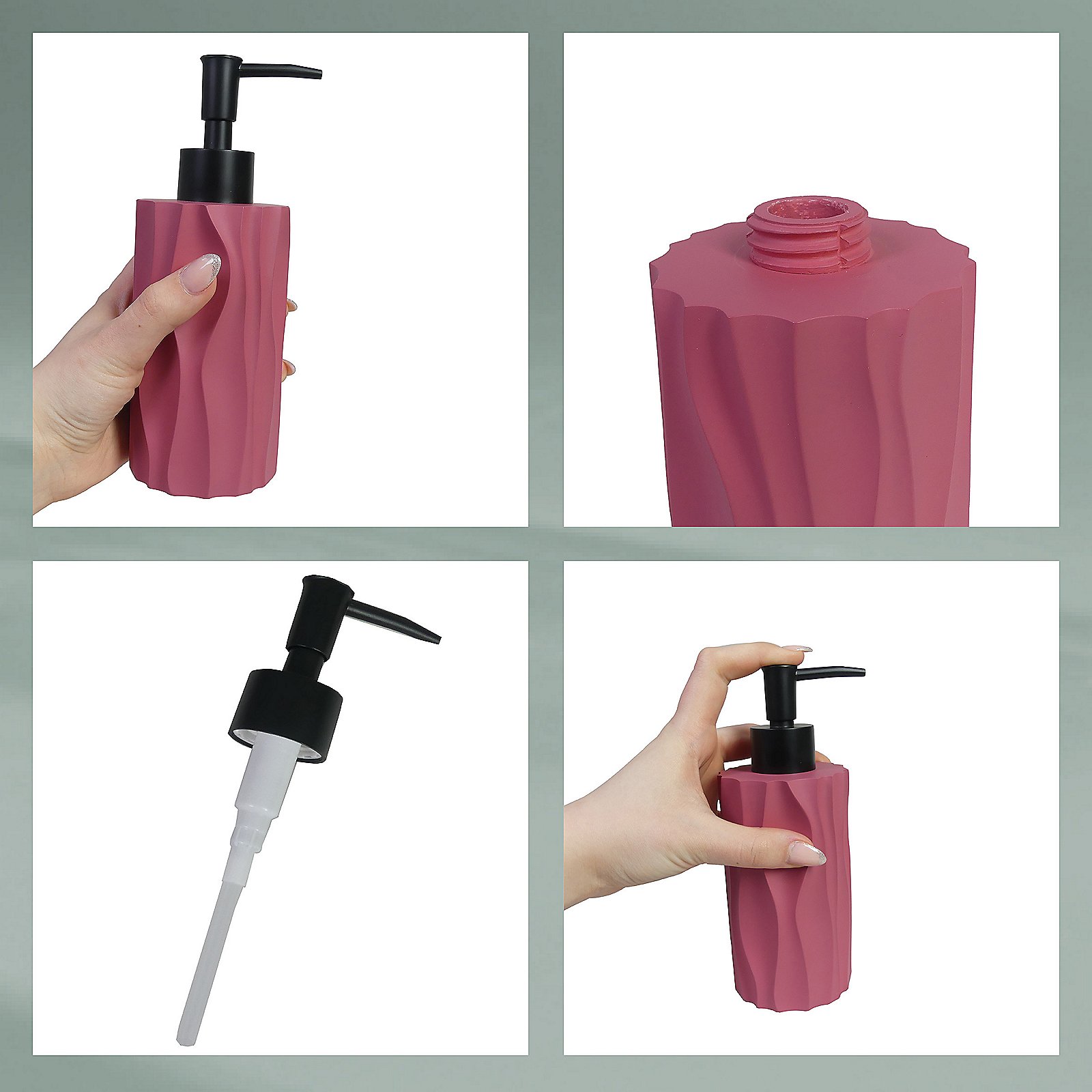 Kela Seifenspender 7cm MERIDA in schwarz, Flasche, Kosmetik, Parfüm