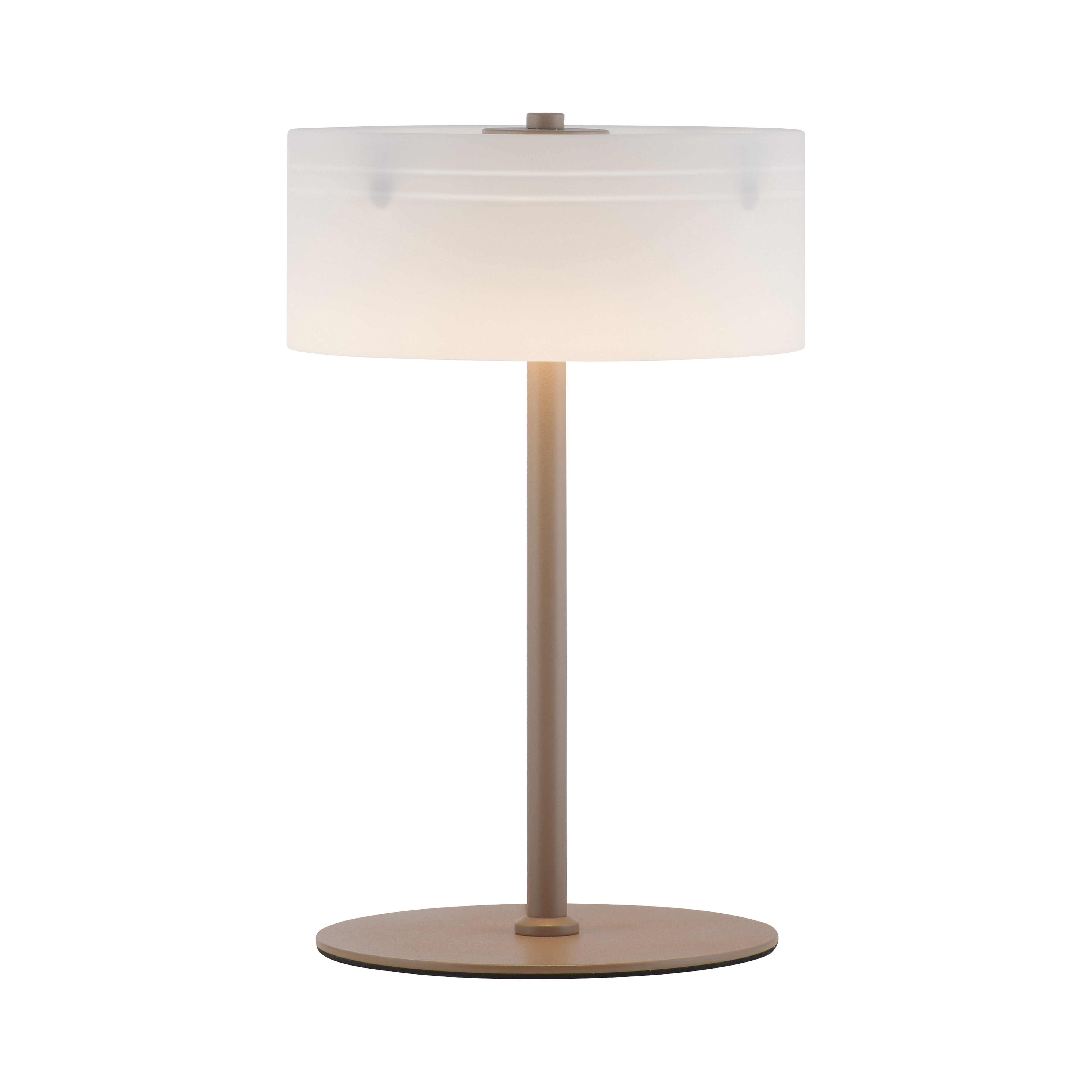 Paul Neuhaus LED-Tischleuchte MARIKA 1-flammig in Farbe sand, Tischlampe, Lampenstativ, Tischleuchte, Beige, Schirm aus Stoff