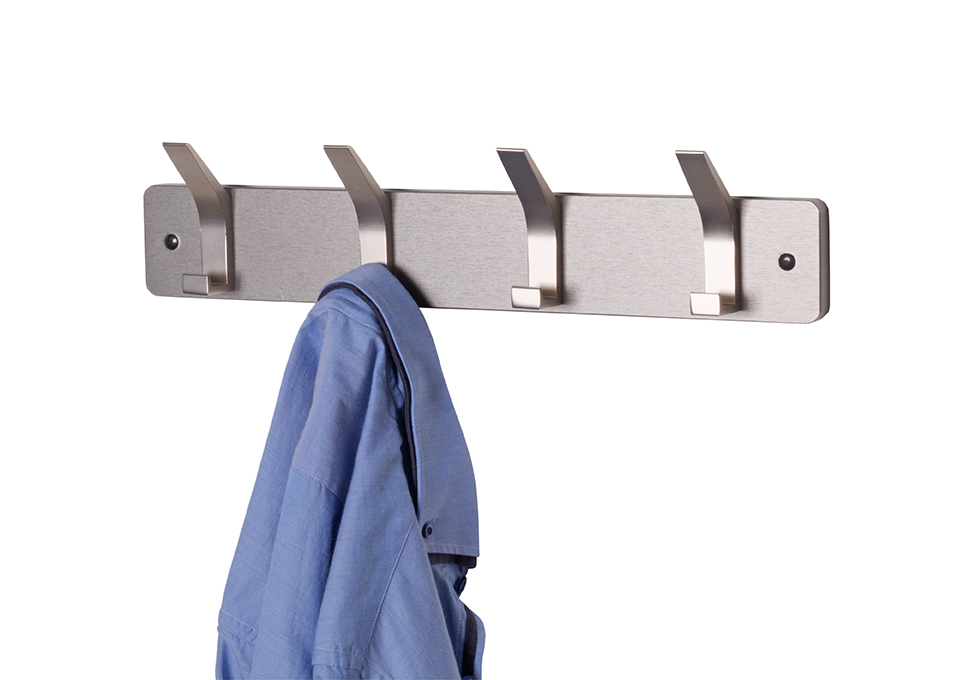 Garderobenleiste TEDDY in Mehrfarbig, hakenleiste, wandhaken, coat rack, perforierte befestigung, kleidungsstange, Kleiderhaken, Wandhaken, Metallstange, Haken-Set, Kleideraufhänger
