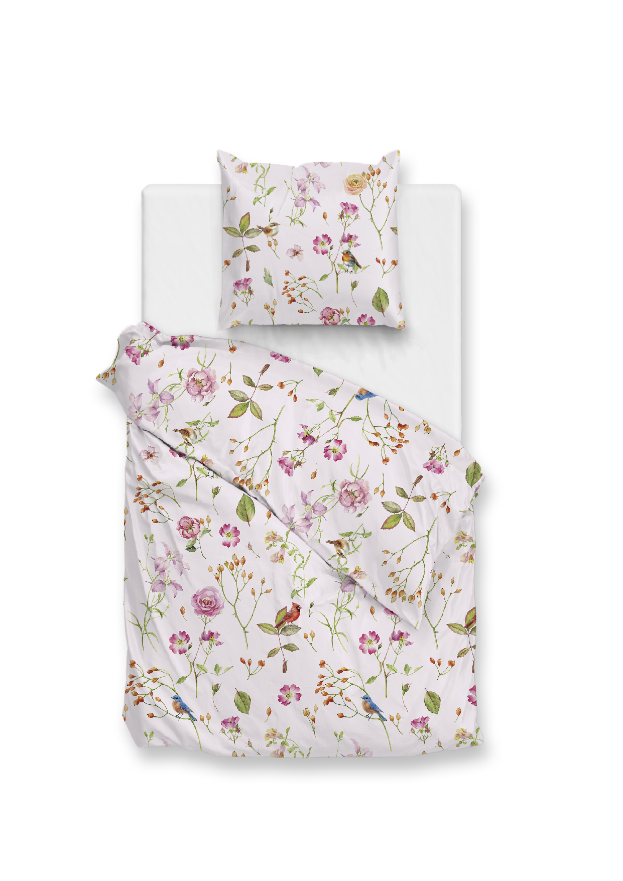 Bettwäsche Zita 155x220 cm ZITA 155x 220 cm in Christal Pink, Bettwäsche, Kissenbezug, Florales Muster, Rosenblüten, Blumenprint