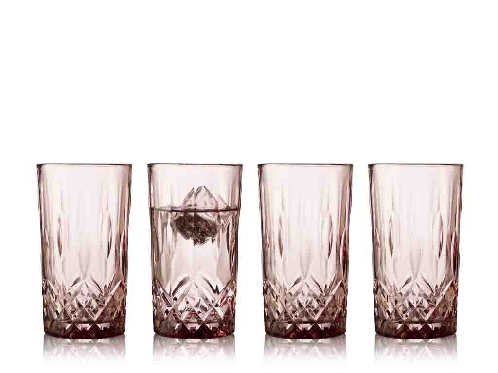 Lyngby Glas Highball 0,38 Liter in Farbe pink