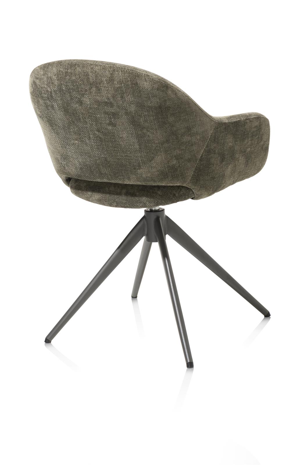 XOOON Armstuhl Finn 48654-DGN Stoff dunkelgrün