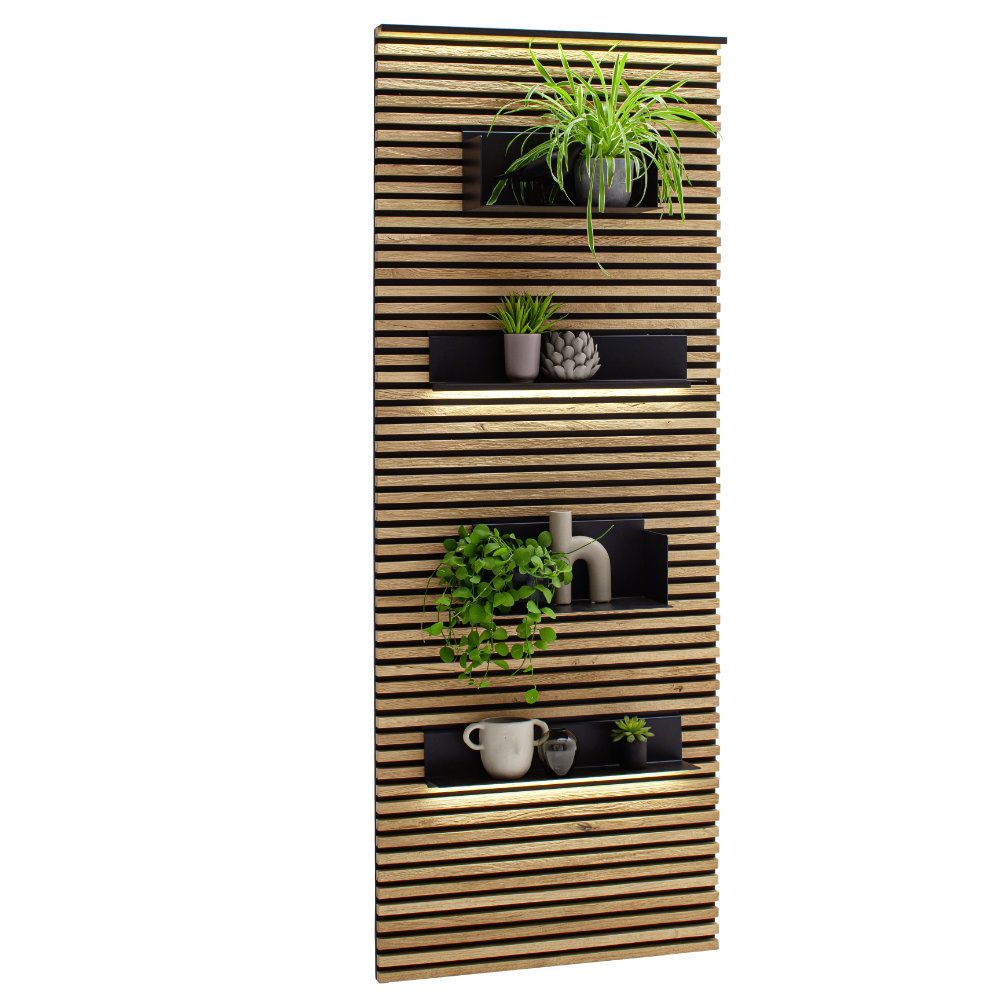 SCHÖNER WOHNEN-Kollektion Lamellenpaneel YONNA ca. 77x200x26cm in Kerneiche natur gebürstet