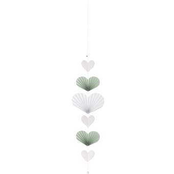 Herzkette PLISSIERTE HERZEN in Plissierte Herzen, girlande, herz, Papierschmuck, Mobile, Dekoration