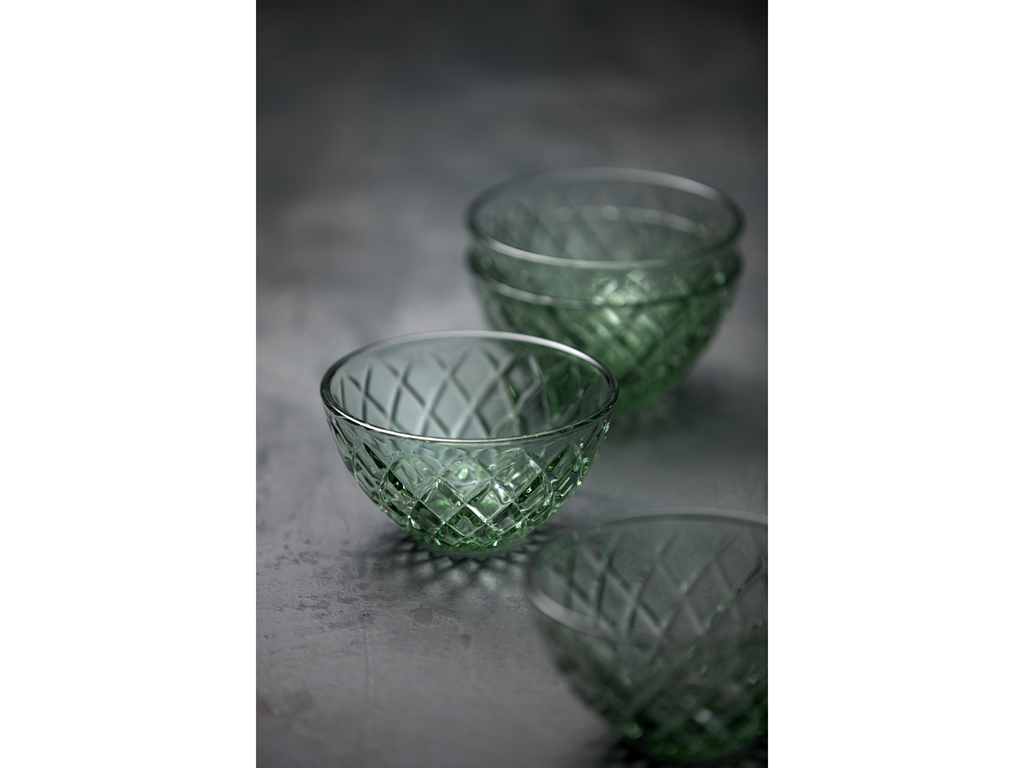 Lyngby Glas Schale 12 cm in Farbe grün