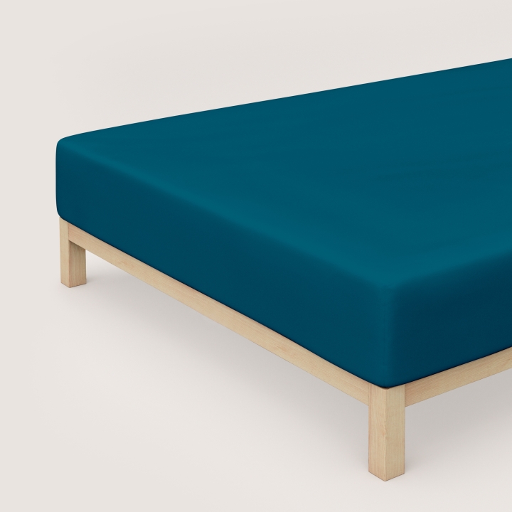 Schlafgut Pure Boxspring Spannbettlaken ca. 180x200-200x220cm in Farbe Petrol Deep