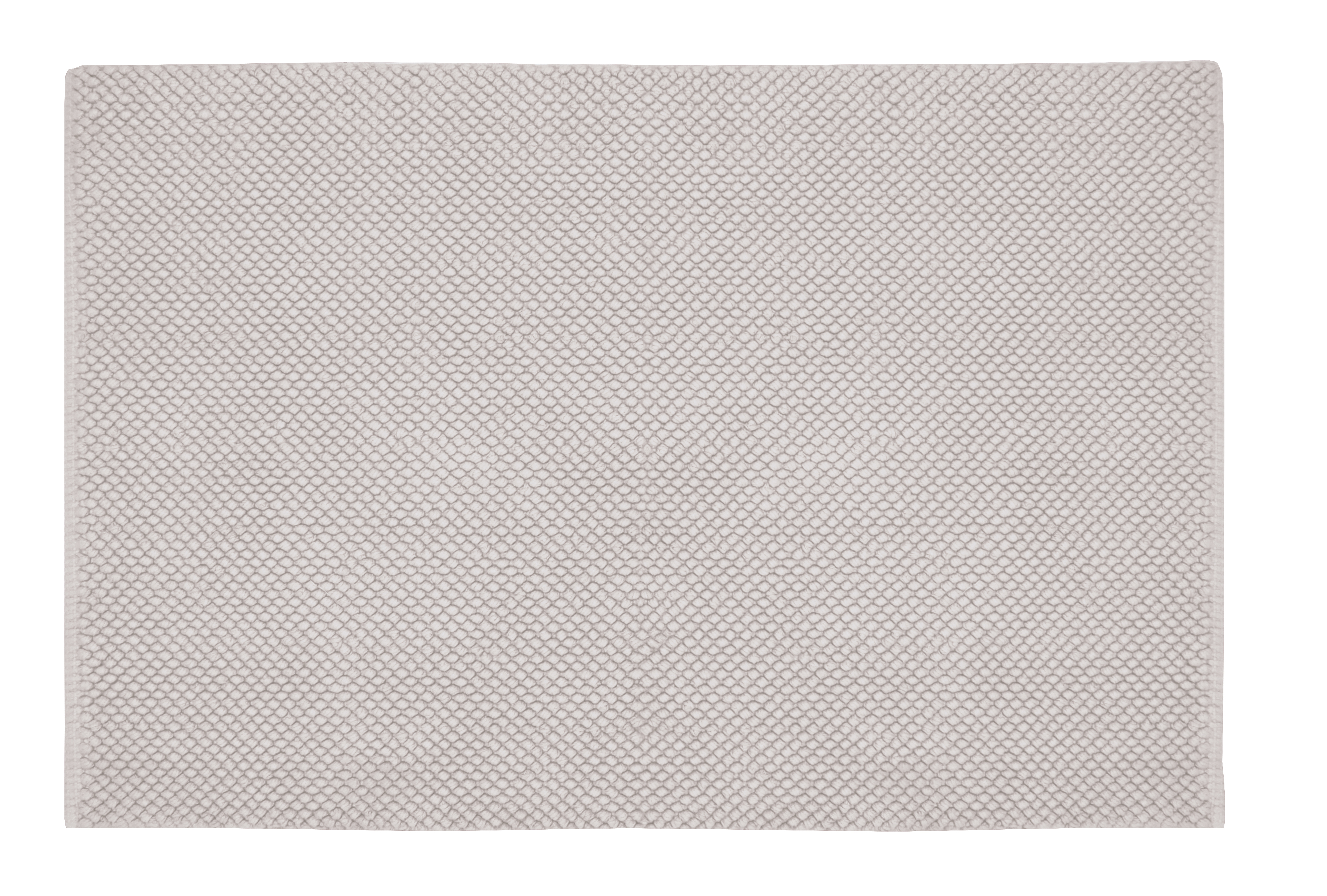 Kleine Wolke Badteppich PUNTO ca. 70x120cm in Farbe Auster, tapis, jacquard, mustern, hellgrau, textil