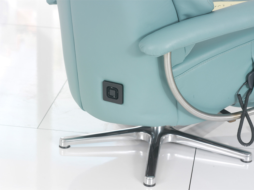 Himolla TV-Sessel Easy Swing in Longlife-Leder Kliff elektrisch verstellbar
