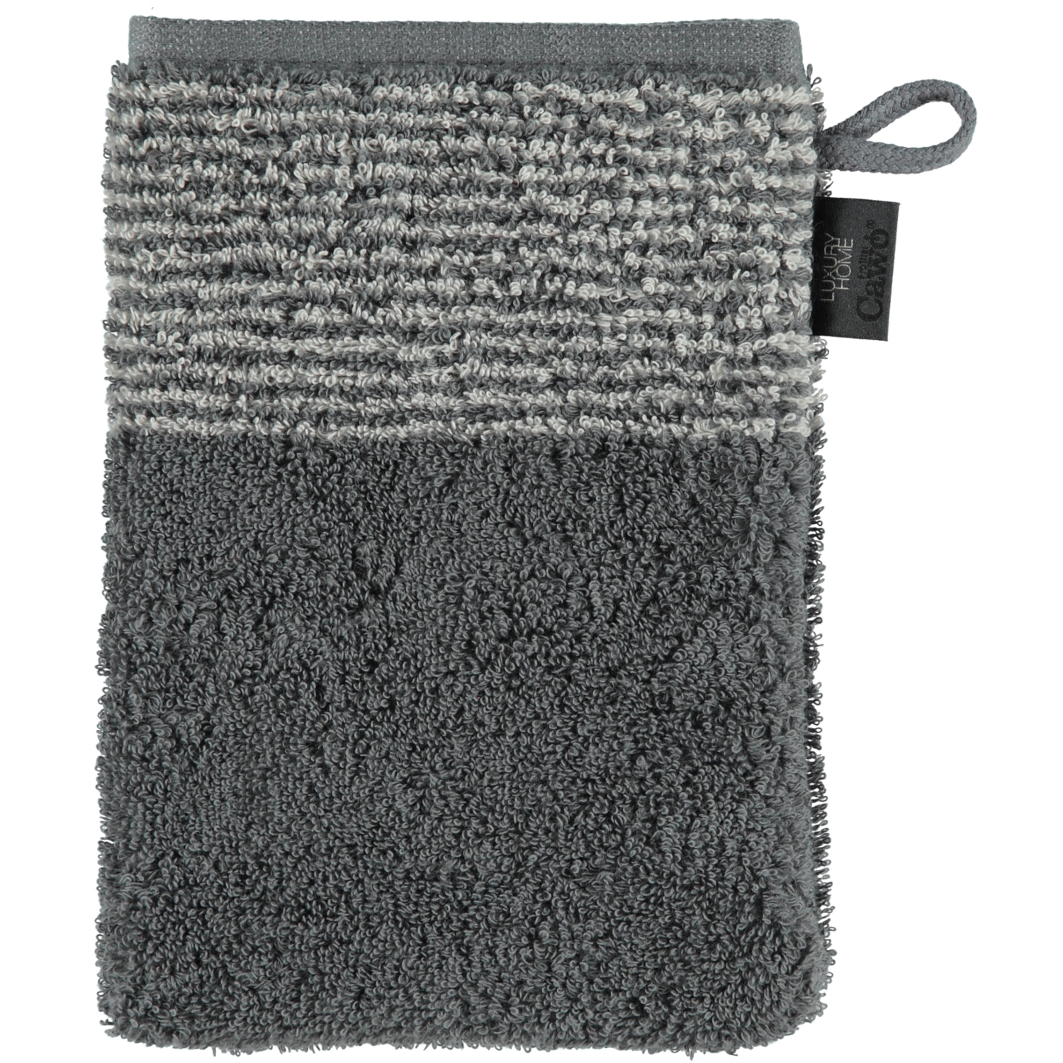 Cawö Waschhandschuh TWO-TONE 16x22cm in Farbe schiefer