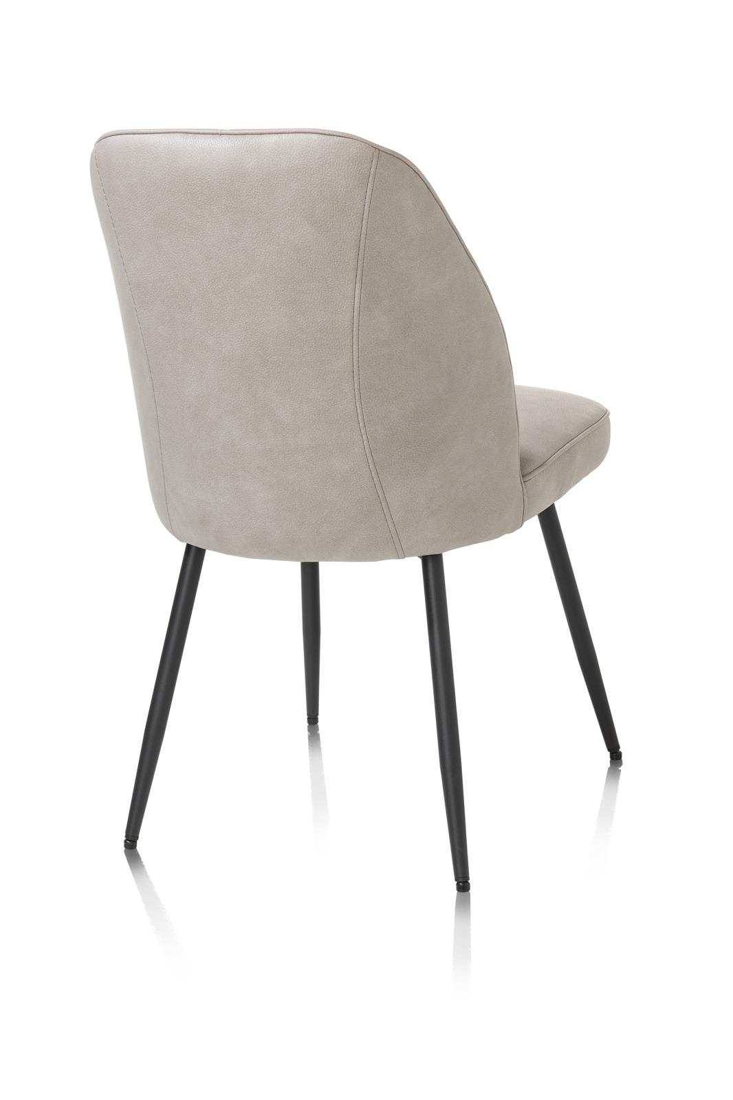 Henders & Hazel Stuhl Leo Stoff Grau, Stuhl, Lehnenstuhl, Beige, Stoffstuhl, Metallbeine