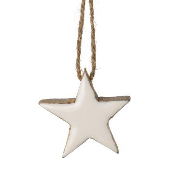 Gasper Holzsternhänger in Farbe Weiß Gasper Holzsternhänger in Farbe Weiß