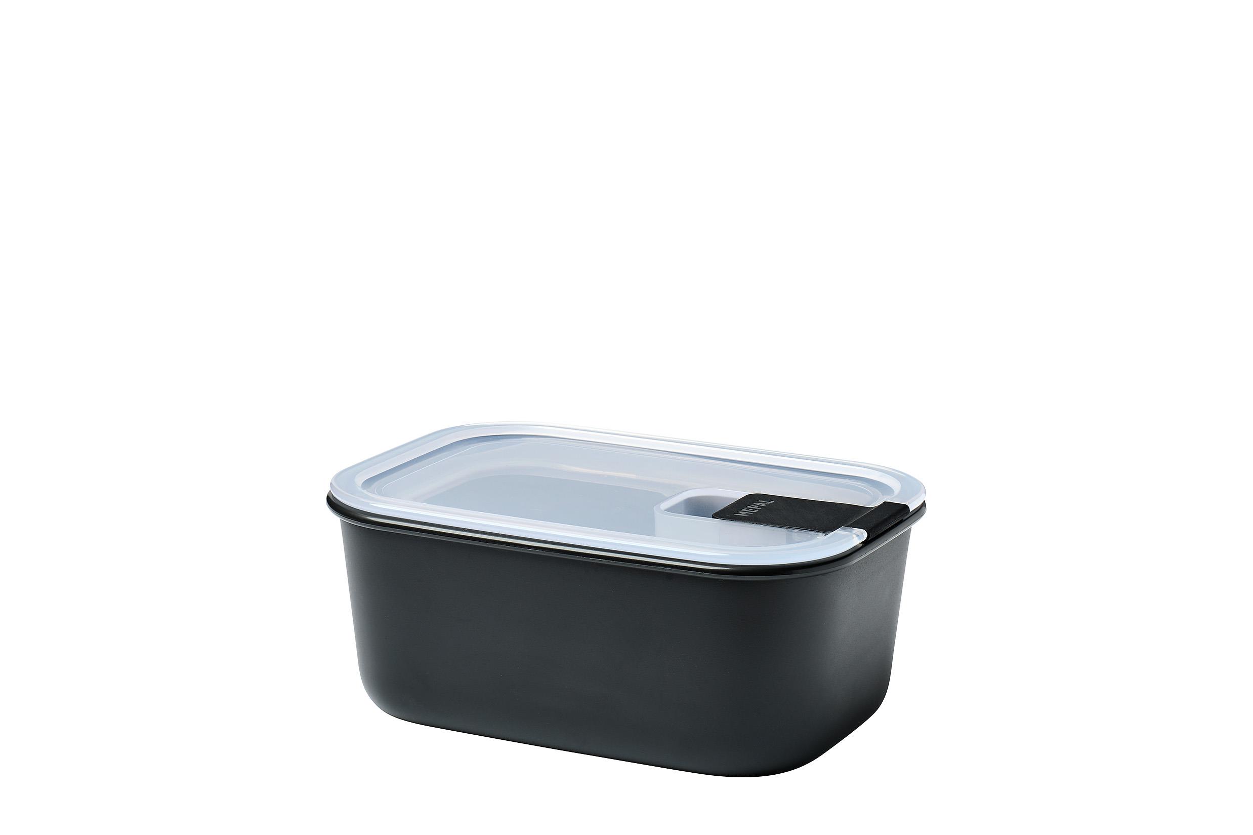 Mepal Frischhaltedose Easyclip 700ml EASYCLIP ca. B16,7 H7 T11,9 cm in Nordic Black, Lunchbox, Rechteckig, Kunststoff, Schwarz, Durchsichtiger Deckel