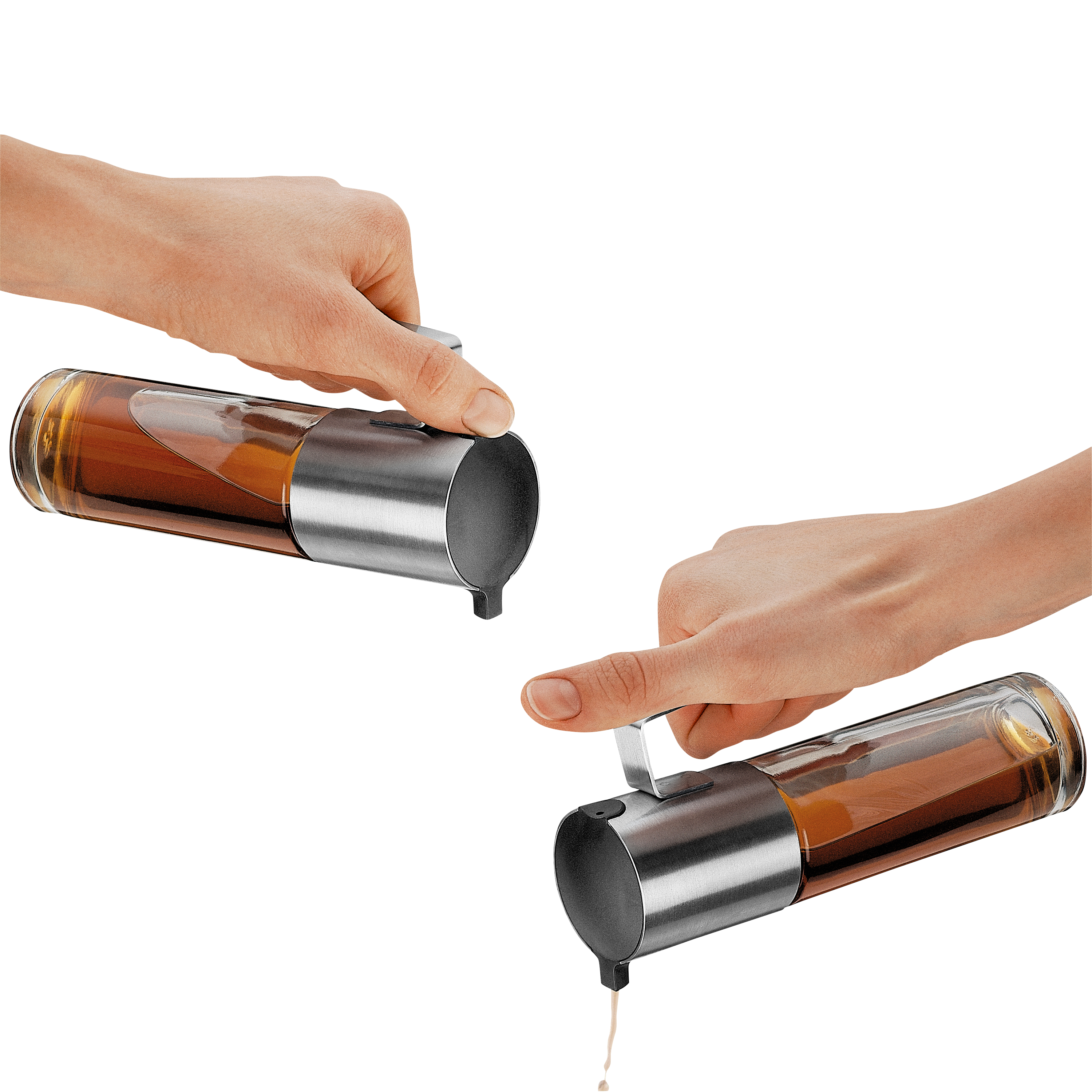 WMF Basic Essig/-Öldosierer, 120 ml in Edelstahl/transparent