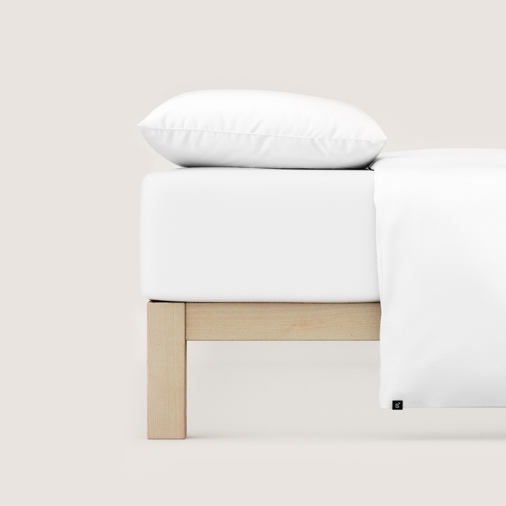 Schlafgut Casual Spannbettlaken ca. 120x200-130x200cm in Farbe Full-White