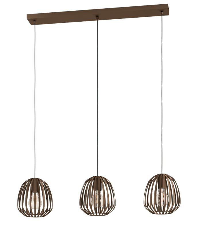 Eglo Leuchten Hängeleuchte ESPINAL in bronze gebürstet, Leuchter, Lampe