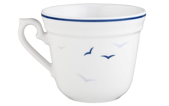 Seltmann Weiden Kaffeeobertasse 0,20 l Worpswede 4164 Rügen , Tasse, Kaffeetasse, weiß, Muster, Vogelsilhouette