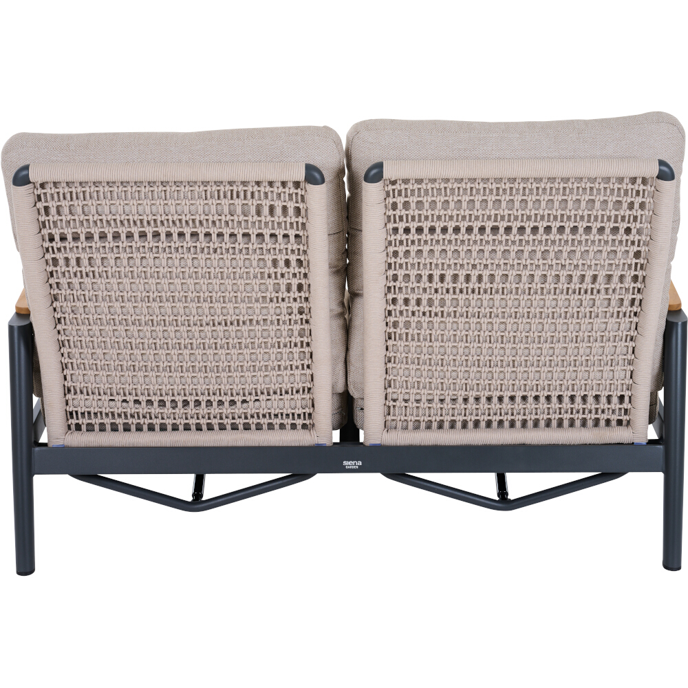 Lounge-Bank 2-sitzig CORTINA ca.B150 H97 T81 cm in Aluminium matt anthrazit