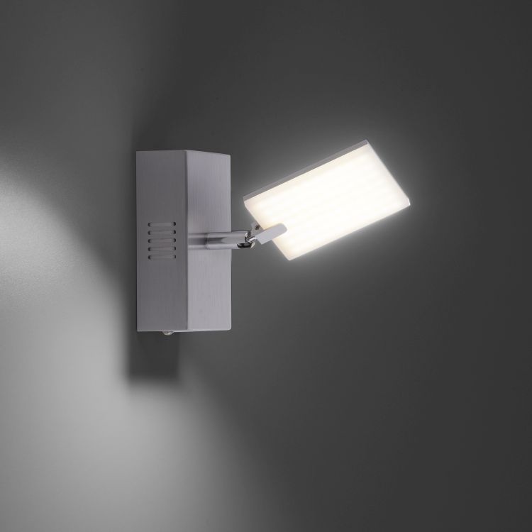 Paul Neuhaus LED-Wandleuchte PURE MIRA 1-flammig in Farbe aluminium, Beleuchtung