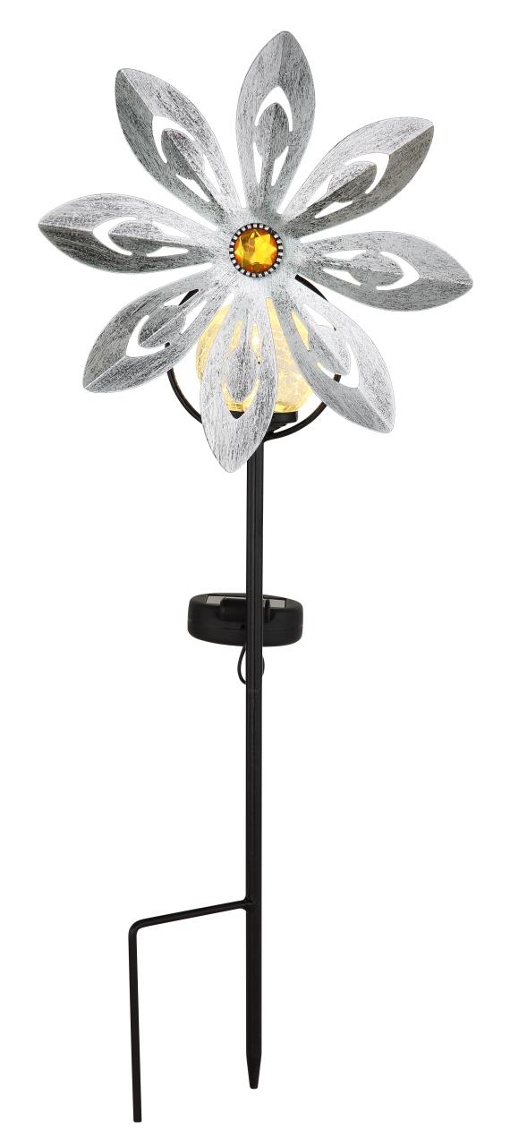 Globo LED-Solarleuchte SOLAR 1-flammig in Farbe Silbergrau, Schwarz matt 