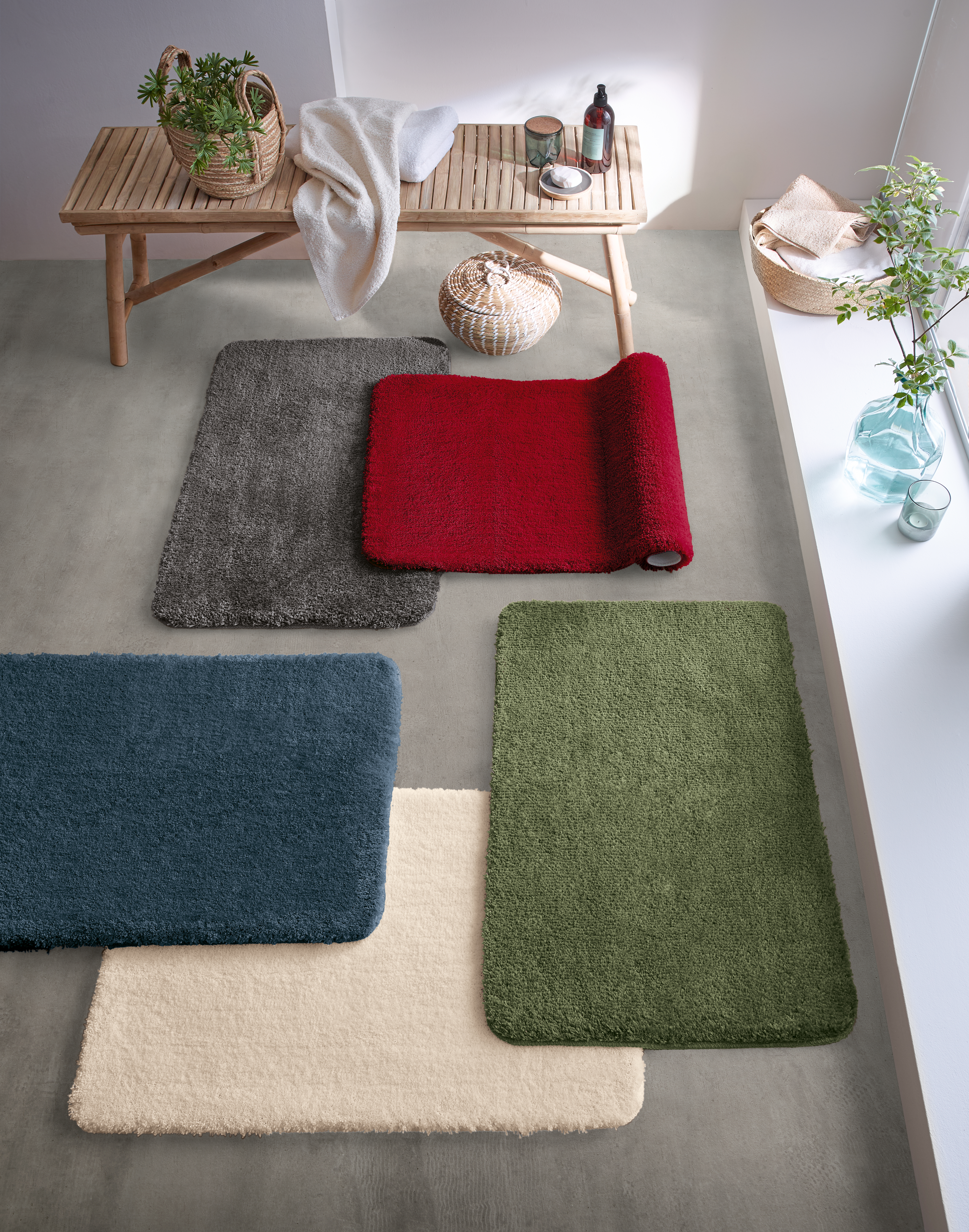 Kleine Wolke Badteppich MARCO ca. 70x120cm in Farbe Sandbeige