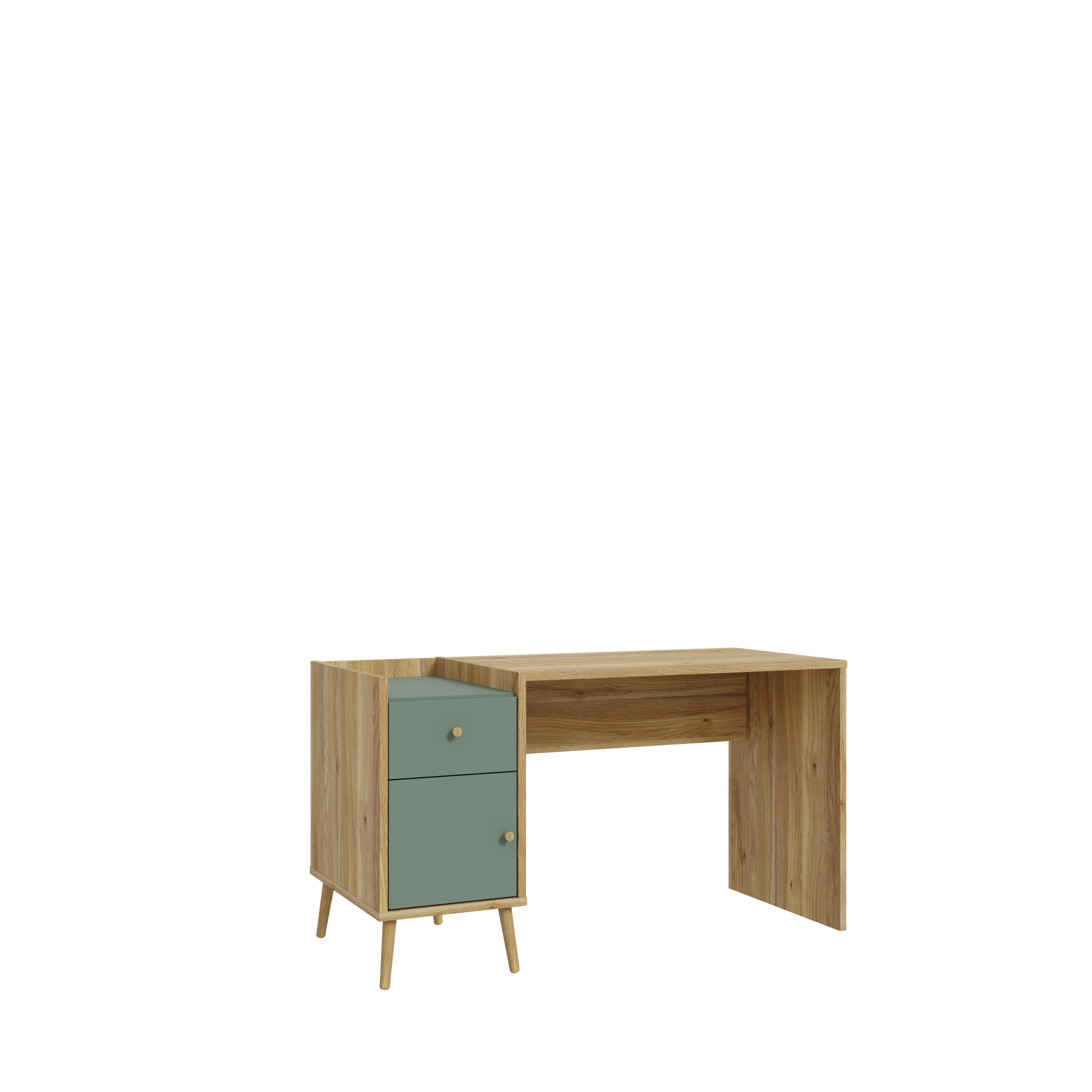 Forte Fabryki Mebli Schreibtisch WHENUA in Mauvella Oak/Sage