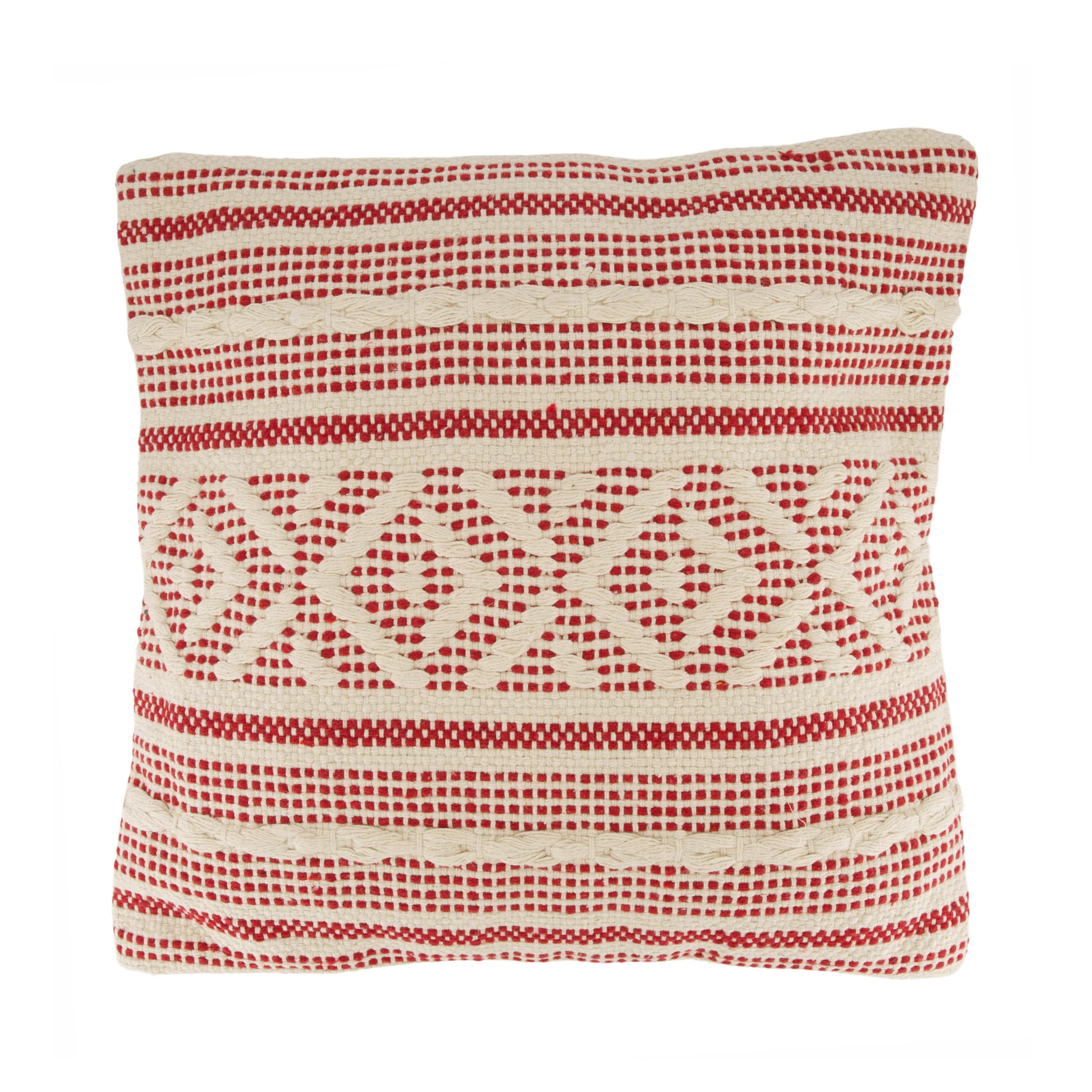 Dijk Natural Collections Kissen in Farbe rot/weiß, Kissen, Dekoration für Zuhause, Kopfkissen, Windel