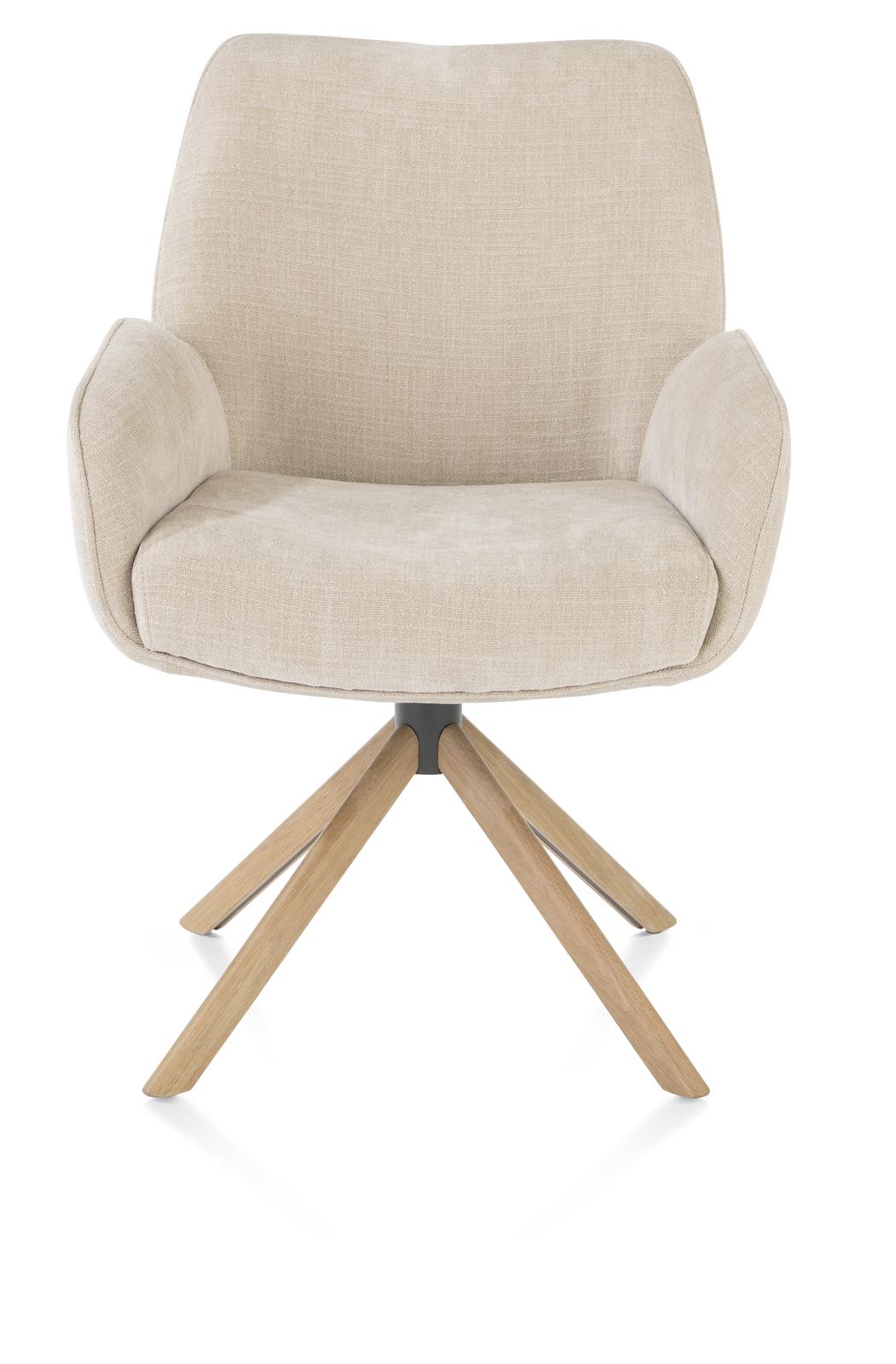 Henders & Hazel Armlehnstuhl RILEY ca. B62 H88 T65 cm in Stoff Cadiz creme