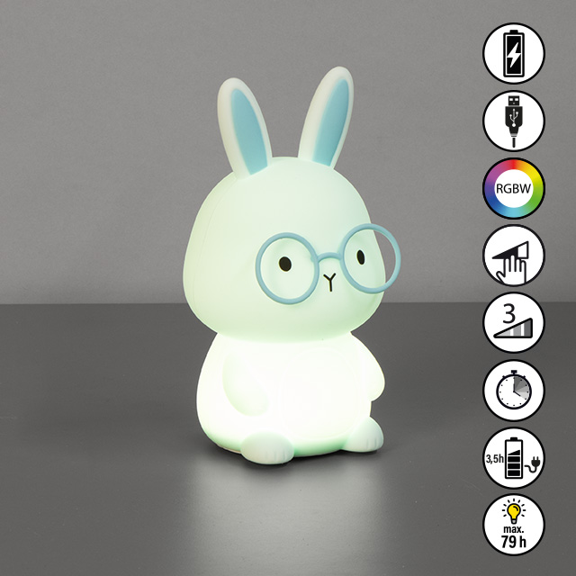 FH Lighting LED-Tischleuchte FELIX in Silikon blau