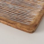 Boltze Servierplatte Riffley, 29,8cm RIFFLEY in Mango braun/weiß