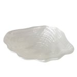 Boltze Schale Venus H:4cm in Glas lackiert weiß