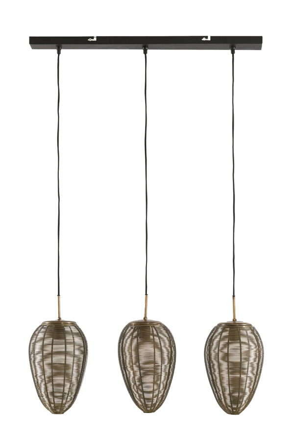 Hängeleuchte YAELLE in antik bronze / matt schwarz