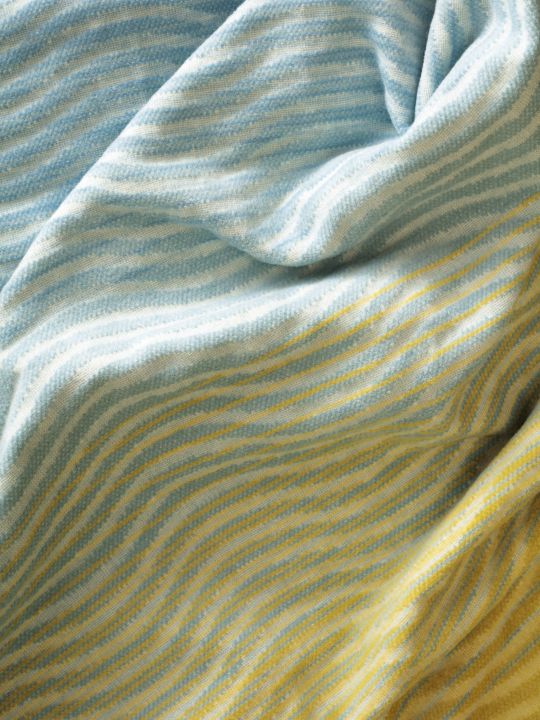 Biederlack Decke ca. 150x200cm in Farbe Ocean Nuance Biederlack Decke ca. 150x200cm in Farbe Ocean Nuance, Streifen, Stoff, hellblau, gelb, Textur