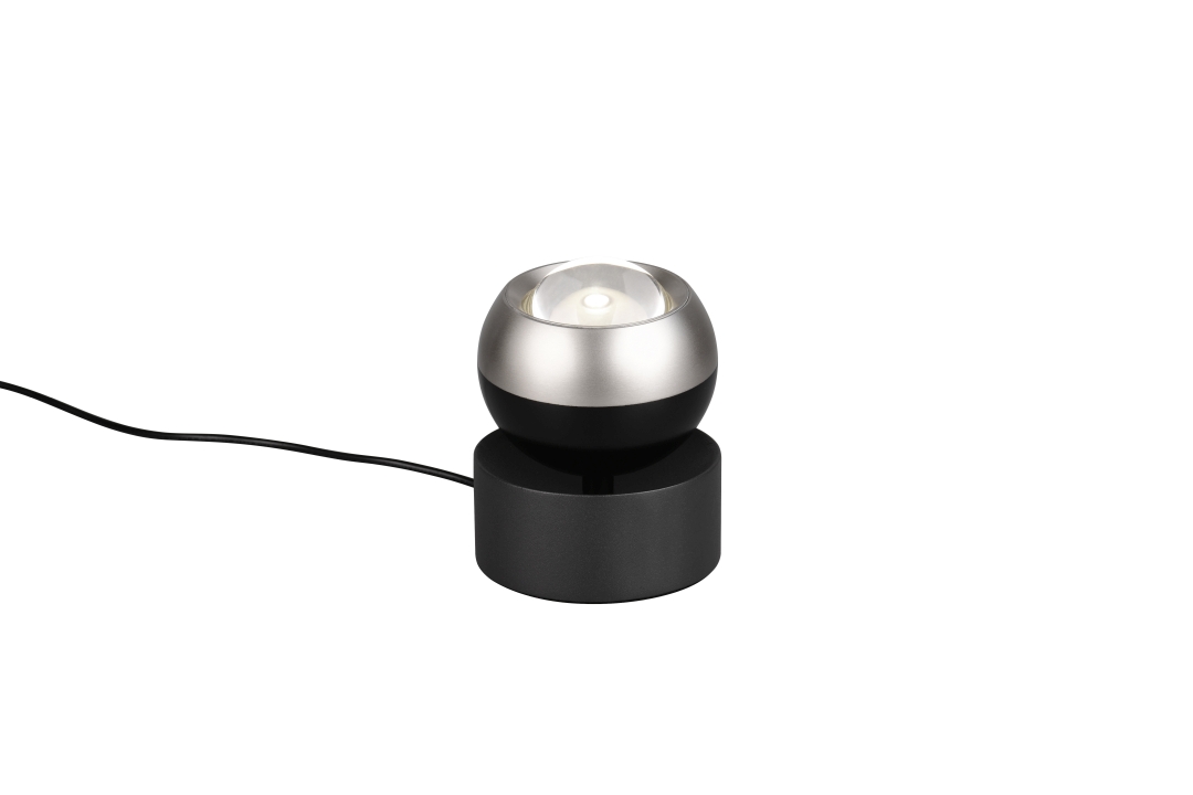 Trio Select LED-Tischleuchte ORBIT 1-flammig in Farbe Nickel matt